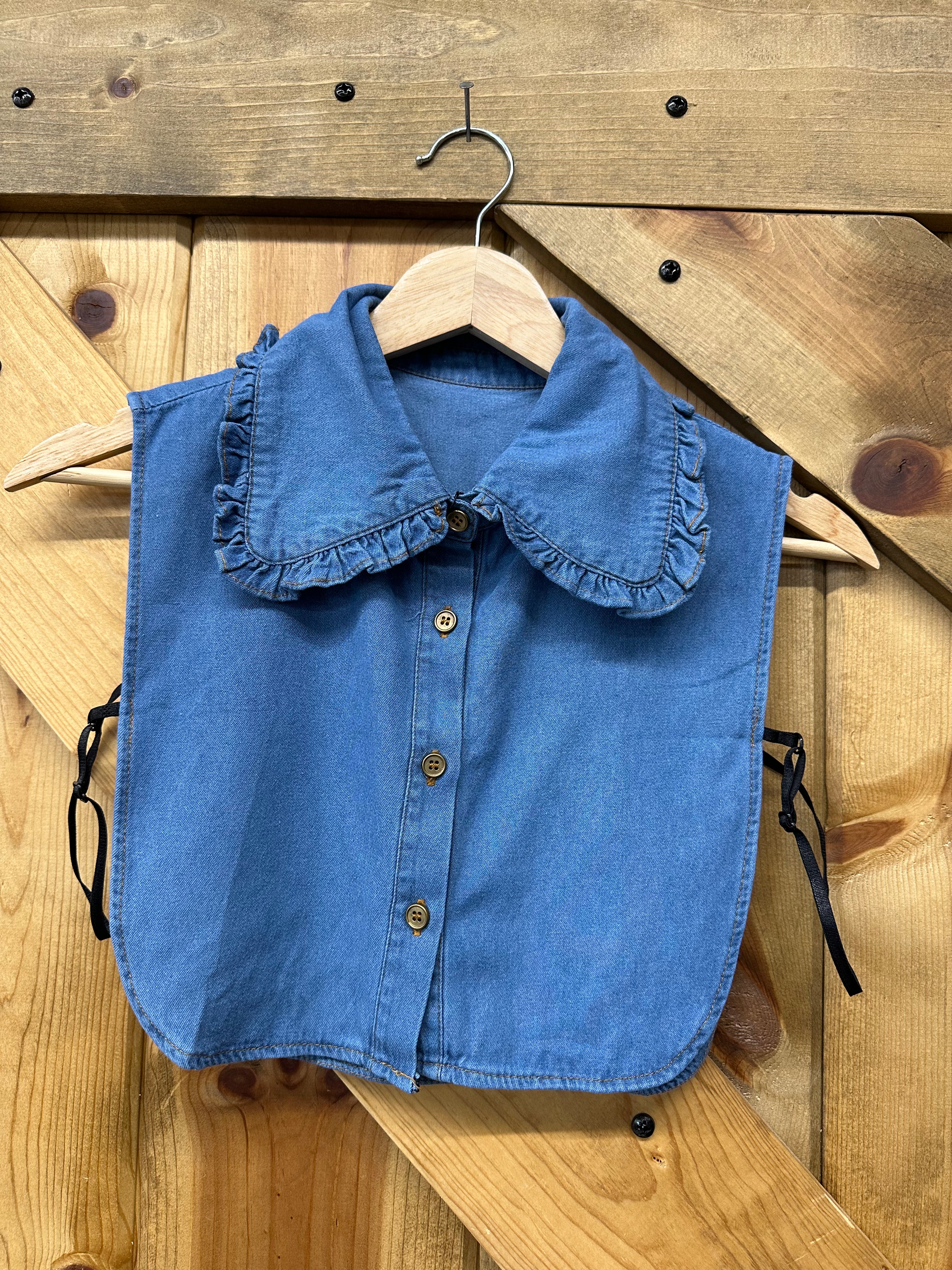 Mock Shirt Collar Denim